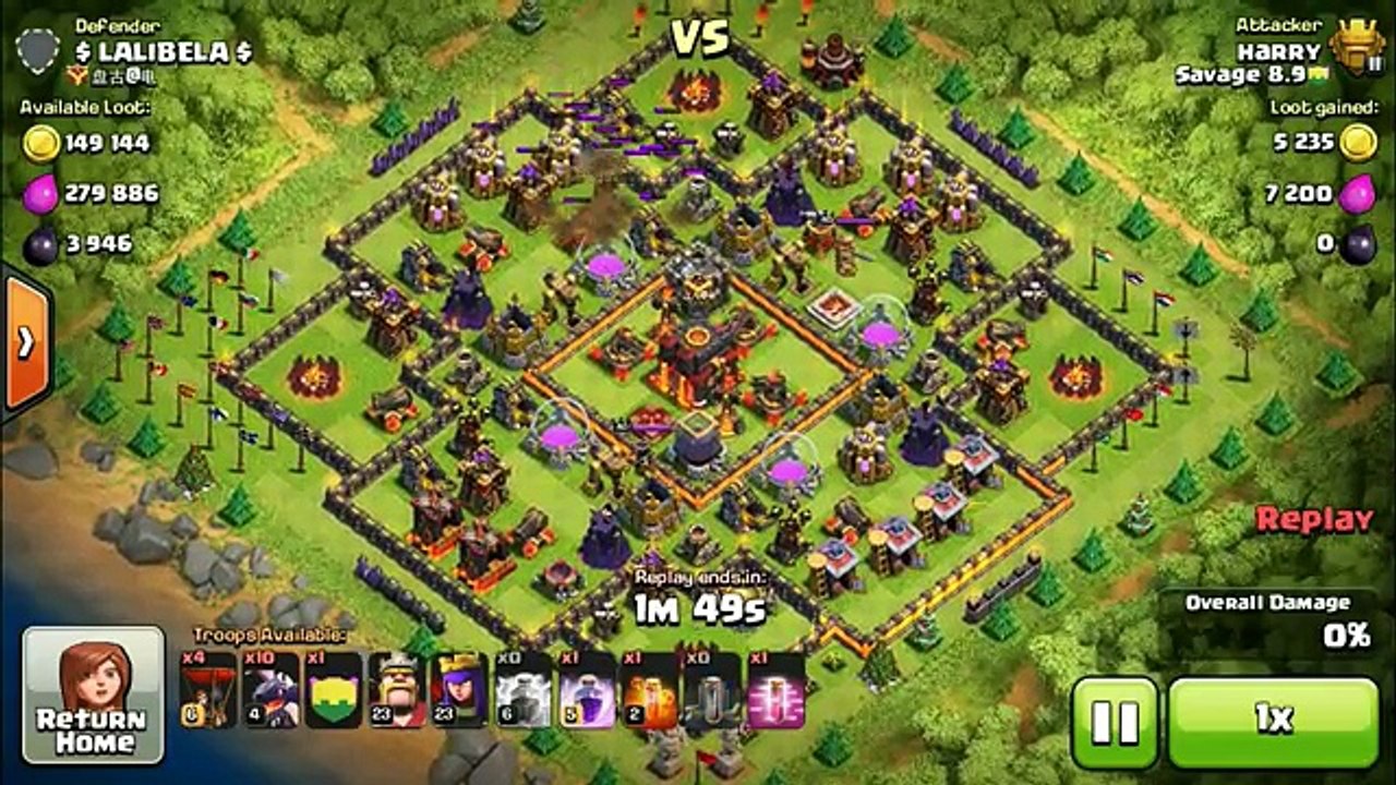Clash of Clans : TITAN II ! TH 9 Vs Legend ? Savage 8.9 attack replys #2