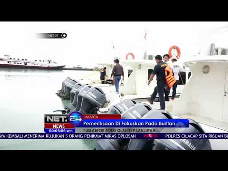 Puslabfor Polri Olah TKP Lanjutan Terkait Meledaknya Kapal Milik Pemprov DKI - NET 24