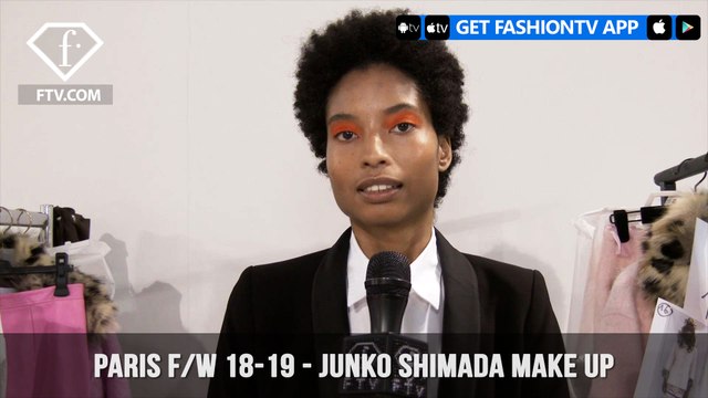 Junko Shimada Makeup Pop Color Eyes Paris Fashion Week Fall/Winter 2018-19 | FashionTV | FTV