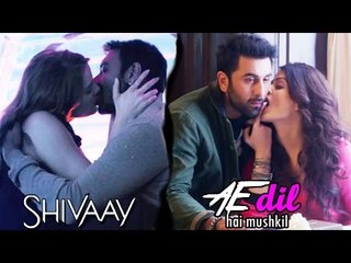 Ajay Devgn-Erika's KISS BEATS Ranbir-Aishwarya's BOLD Scenes | Shivaay V/s Ae Dil Hai Mushkil