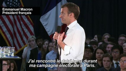 Pour Macron, le dalaï lama est "un grand leader"