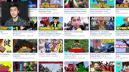 Türkiyenin En Çok Abonesi Olan 10 Minecraft Youtube Kanalı (2016)
