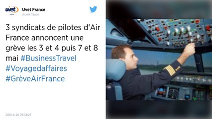 Air France: les pilotes annoncent quatre jours de grève en mai.