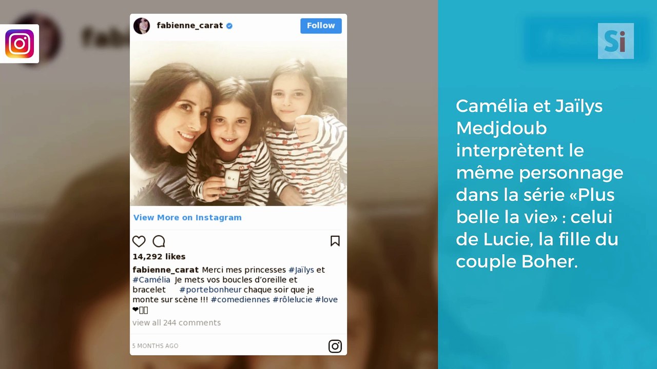 Camélia et Jaïlys Medjdoub jouent Lucie Boher dans Plus belle la vie