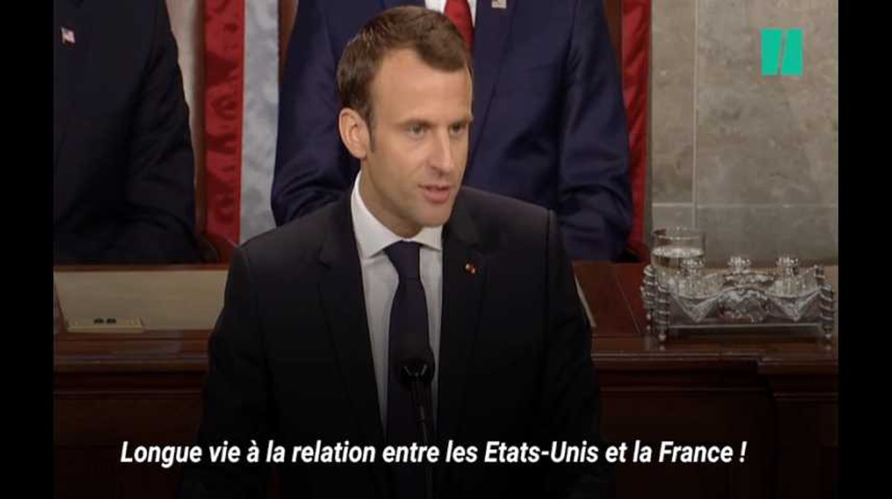 Les trois principales piques de Macron à Trump devant les élus américains