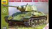 Стендовый моделизм. Сборная модель танка Т-34-76 от Звезды. Масштаб 1:72