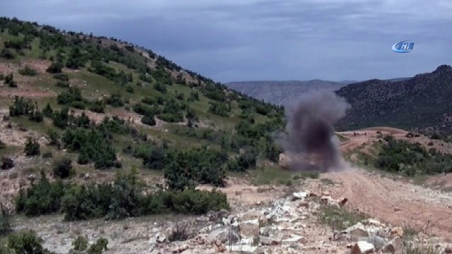 Teröristlerin yol kenarına tuzakladığı EYP böyle imha edildi
