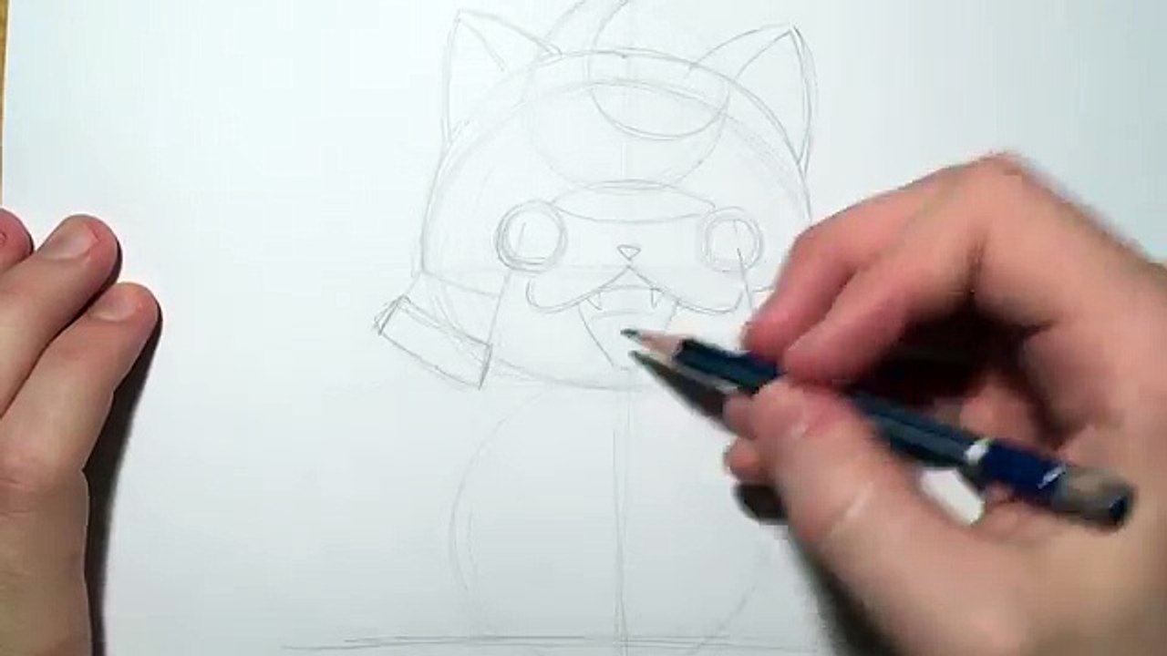 How to Draw Shogunyan (Yo-Kai Watch) Charers Step by Step