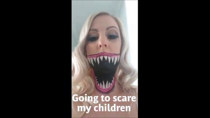 Cette maman cruelle va terroriser ses enfants avec un maquillage impressionnant