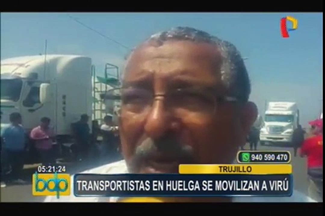 Trujillo: continúa la huelga de transportistas de carga pesada
