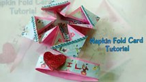 Napkin Fold LOVE Card Tutorial For Scrapbook | How To | Craftlas