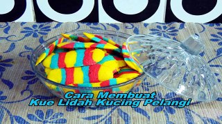 Resep Cara Membuat Kue Kering Lebaran Lidah Kucing Pelangi