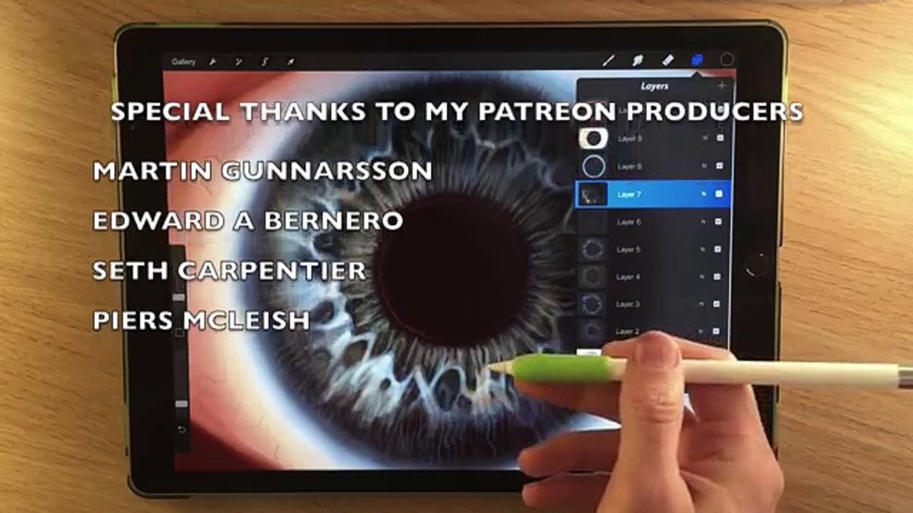 IPAD PRO 2 PAINTING TEST - How to paint an eye procreate tutorial with Apple Pencil