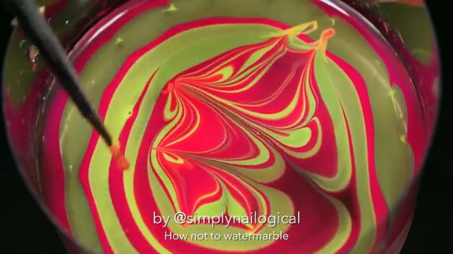 How NOT to do Watermarble nails