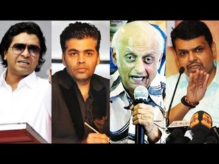 Meeting Between Karan Johar-Raj Thackeray @ CM Devendra Fadnavis House For ADHM CONTROVERSY