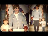 Shahrukh Khan & Son Abram's Late Night Walk On Juhu Beach