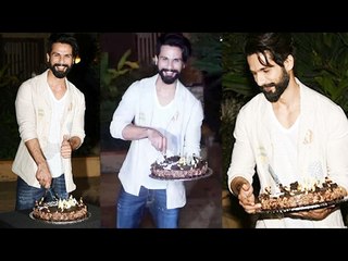 Shahid Kapoor Cuts Birthday Cake With Media & Serves Them
