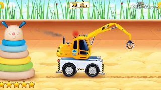Kids Vehicles | Trucks for Children | Excavator, Truck, Bulldozer, Crane - Learns Video for Baby