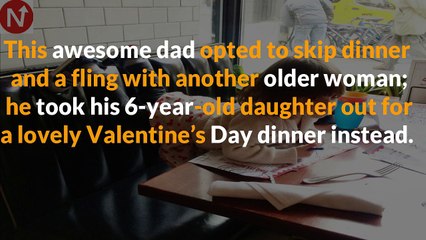 Single Dad Sitting In Restaurant With Age 6 Daughter When Anonymous Note Brings Dinner To Halt
