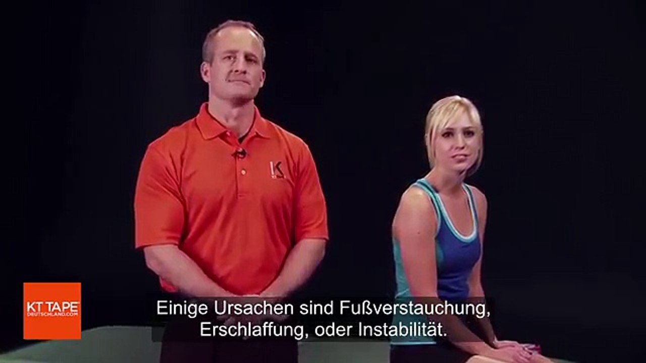 KT Tape Knöchelstabilität Stabilität des Knöchels selbst tapen auf Deutsch
