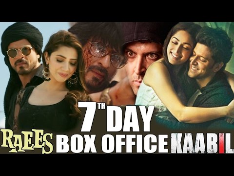 RAEES VS KAABIL - 7th DAY BOX OFFICE COLLECTION - Shahrukh Khan vs Hrithik Roshan