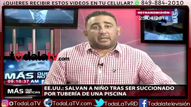 Salvan niño tras ser succionado por tubería de una piscina-Más que Noticias-Video