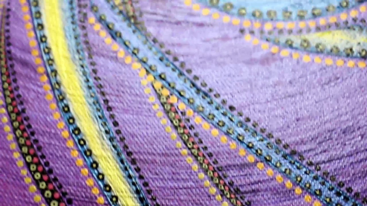 Aperçu de la peinture : Sens du mouvement violacé.