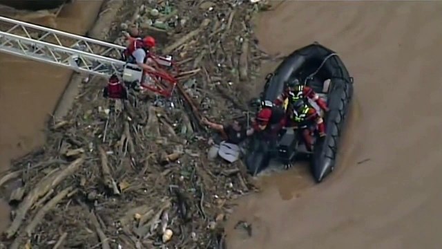 Kayaker rescued from river after two hour struggle