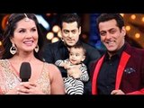 Sunny Leone Becomes Salman's MOTHER, Salman Khan With Nephew Ahil On The Sets Of Bigg Boss 10