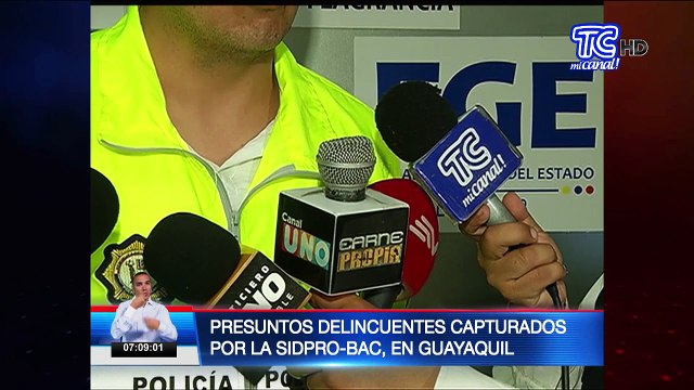 Presuntos delincuentes capturados en Guayaquil