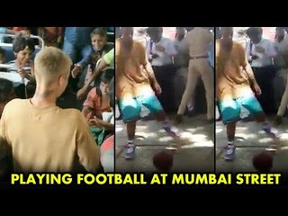 Justin Bieber Playing Football With Slum Kids In India