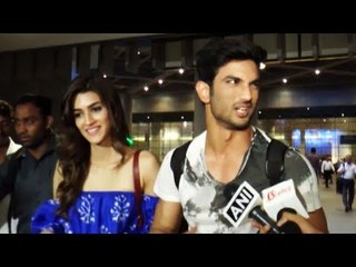Kriti Sanon & Sushant Singh Rajput Return From Raabta Promotion Hyderabad