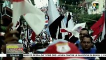 Miles de trabajadores marchan contra la reforma fiscal en Costa Rica