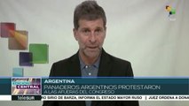 Panaderos argentinos protestan a las afueras del Congreso