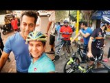 Salman Khan SPOTTED Enjoying Cycle Ride At Bandra