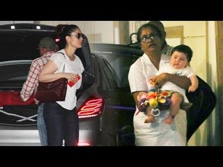 Kareena & Taimur Wears Matching WHITE While Visiting Granny Babita