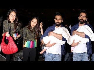 Download Video: Shahid Kapoor, Mira Rajput & Daughter Misha Kapoor LEAVES For IIFA 2017, SPOTTED At Airport