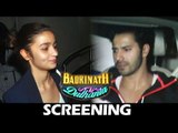 Varun Dhawan & Alia Bhatt At Badrinath Ki Dulhania Screening