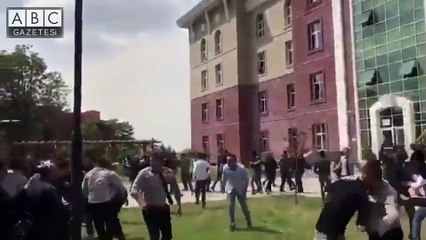 'Okulumuz bölünmesin' diyenlere ülkücüler saldırdı!