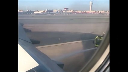 Delta plane's engine catches fire in Atlanta, makes emergency landing