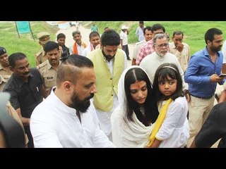 Aishwarya With Abhishek & Aaradhya In Allahabad For Father's Ashes Immersion