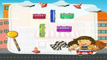 Learn Colors With Police Car & Dinosaurs For Children - Learning Colours for Kids