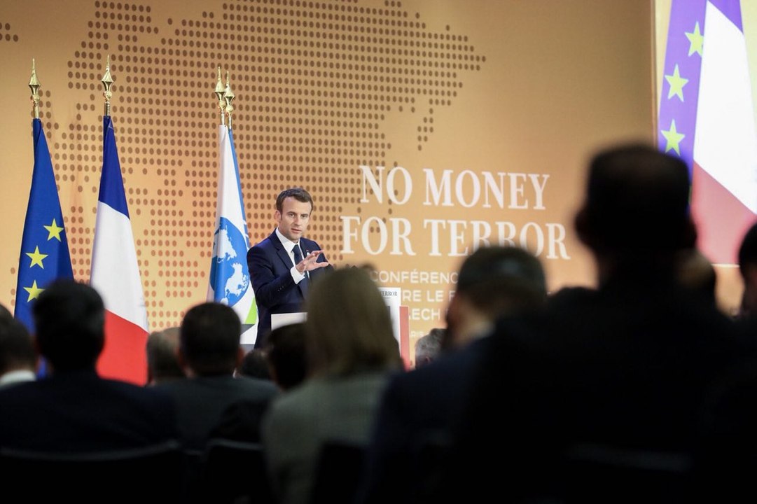 Discours de clôture du Président de la République, Emmanuel Macron, à la conférence contre le financement du Terrorisme "No Money For Terror"