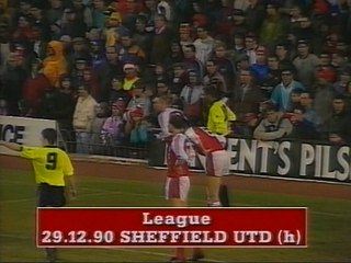 Arsenal - Sheffield United 29-12-1990 Division One
