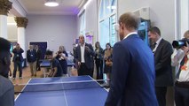 Prince William trash talks Prince Harry during table tennis
