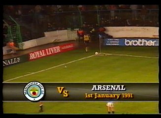 Manchester City - Arsenal 01-01-1991 Division One