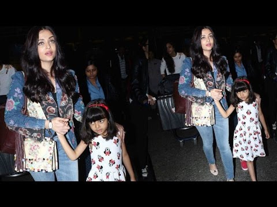 Aishwarya Rai Bachchan And Aaradhya Bachchan Return To Mumbai From Cannes 2017