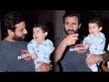 Saif Ali Khan Holds Baby Taimur Ali Khan In Arms At Soha's Birthday Bash