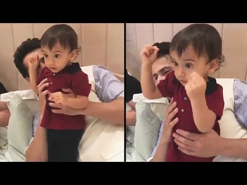 Varun Dhawan PLAYS With Salman's Nephew AHIL Eid Party 2017 mov