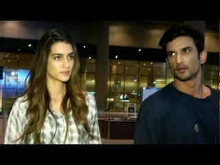 Kriti Sanon & Sushant Singh Rajput Spotted At Airport